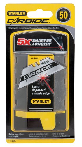 STANLEY Utility Knife Blades, Carbide, 50-Pack Dispenser (11-800L)