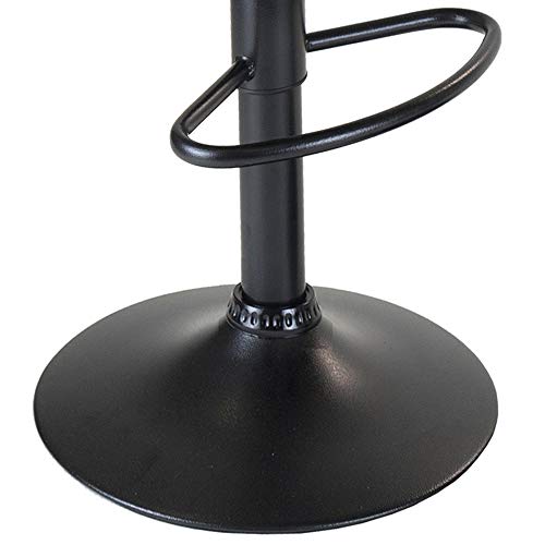 Winsome Wood Set of 2 Obsidian Adjustable Backless Swivel Air Lift Stool, PVC Seat, Black Metal Post and Base