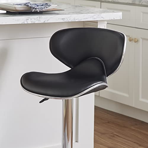 Powell Furniture Powell PU, Chrome/Black Barstool