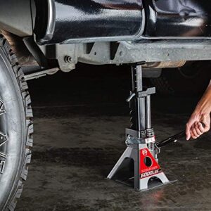 Powerbuilt 3 Ton, Bottle Jack and Jack Stands in One, 6000 Pound Capacity, All-in-One Car Lift, Heavy Duty Vehicle Unijack, Wide Base, 640471