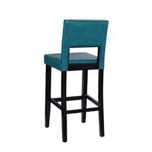 Linon Vega Bar Stool, 19"W x 20"D x 44.5"H, Blue