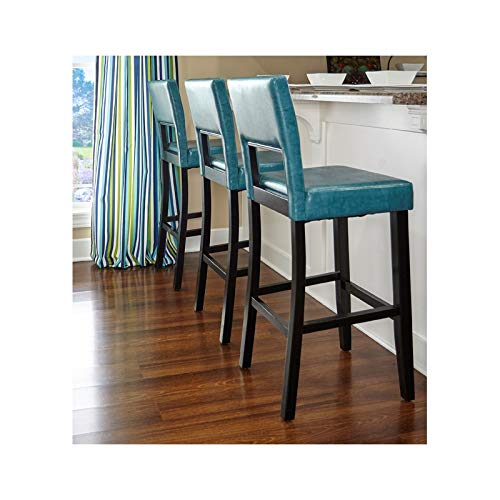 Linon Vega Bar Stool, 19"W x 20"D x 44.5"H, Blue