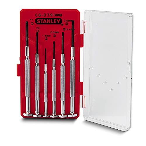 Stanley Hand Tools 66-039 6 Piece Jeweler's Screwdriver Set