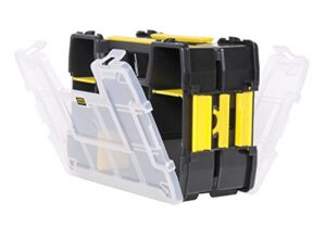 stanley sortmaster lite organizer 11.5" lx2.5" wx8.5" h black yellow clear (2 pack)