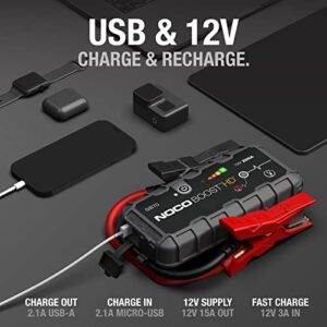 NOCO Boost HD GB70 2000A UltraSafe Car Battery Jump Starter, 12V Jump Starter Battery Pack, Battery Booster, Jump Box, Portable Charger and Jumper Cables for 8.0L Gasoline and 6.0L Diesel Engines