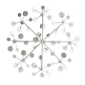 Deco 79 Metal Starburst Wall Decor with Crystal Embellishment, 16" x 2" x 16", Silver