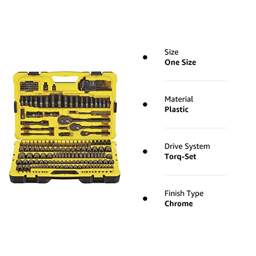 STANLEY Professional Grade Black Chrome NEW Mechanics Tool Set (Socket Set-229 pieces)