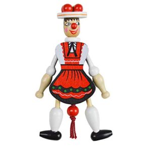 essence of europe gifts e.h.g bavarian girl wood jumping jack toy