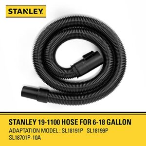 Stanley 19-1100 Wet and Dry Vacuum Extension Hose, 1-7/8 inch, 6 Feet, Fit for Stanley 6-18 Gallon Wet/Dry Vacuum Cleaners, Compatible with SL18191P, SL18199P, SL18701P-10A, Black