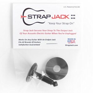 strap jack guitar strap lock system for acoustic - electric guitars (1 pack)