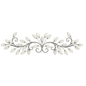 stratton home decor s07736 brushed pearl over the door wall decor, 51.00 w x 1.00 d x 15.00 h, white