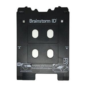 brainstorm id inkjet pvc card tray for canon pixma ts80xx, ts81xx, ts90xx, ts91xx series printers (canon m tray printers)
