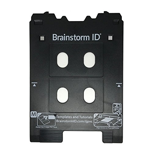 Brainstorm ID Inkjet PVC Card Tray for Canon PIXMA TS80XX, TS81XX, TS90XX, TS91XX Series Printers (Canon M Tray Printers)