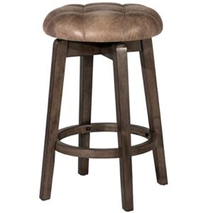 hillsdale furniture odette backless swivel counter stool, rustic gray