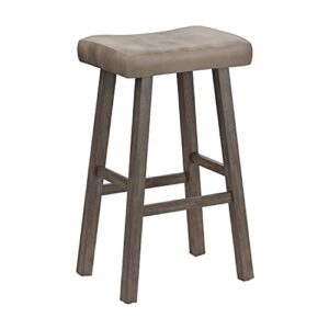 hillsdale furniture saddle backless, rustic gray bar stool