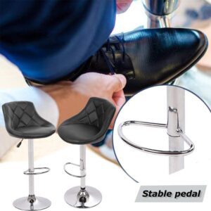 Counter Height Bar Stools Set of 2 Barstools Swivel Stool Height Adjustable Bar Chairs with Back PU Leather Swivel Bar Stool Kitchen Counter Stools Dining Chairs