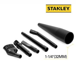 Stanley 13-1584 Micro Cleaning Kit Vacuum Attachments for Wet/Dry Vacuum 1-1/4" Hose, 6 Pack