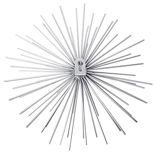 Ten Waterloo Metal Wall Sculptures Set of 3 Silver Finish Star Burst Metal Wall Hangings - 12, 9 and 6 Inches Silver