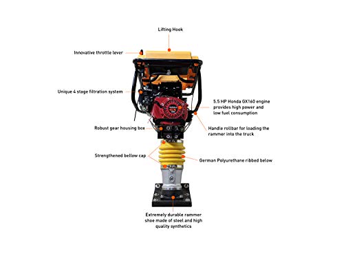 Hoc GTR80 GX160 5.5 HP Tamping Rammer Jumping Jack + 2 Year Warranty