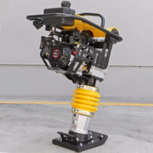 Stark USA 6.5HP Jumping Jack Gas-Powered 196cc Engine Compactor 13 x 11.4 inch Plate Concrete Jack Tamper Punch