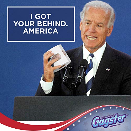 Biden Political Toilet Paper Roll by Gagster - 3 Ply Funny Novelty TP with Full-Color Image - 200 Sheets Per Roll - Prank Gift for Adults - Printed on Every Sheet - Make Your Butt Laugh