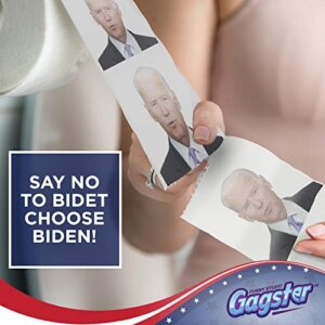 Biden Political Toilet Paper Roll by Gagster - 3 Ply Funny Novelty TP with Full-Color Image - 200 Sheets Per Roll - Prank Gift for Adults - Printed on Every Sheet - Make Your Butt Laugh