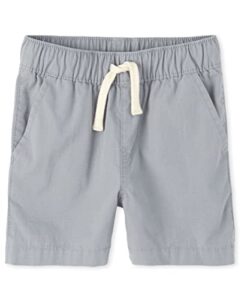 the children's place baby boys and toddler boys pull on jogger shorts,fin gray single,4t