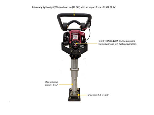 Hoc RM32 Jumping Jack Tamping Rammer Super Lightweight Narrow + 2 Year Warranty