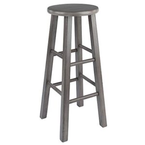 winsome ivy bar stool, 29", rustic gray finish
