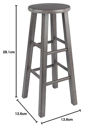 Winsome Ivy Bar Stool, 29", Rustic Gray Finish