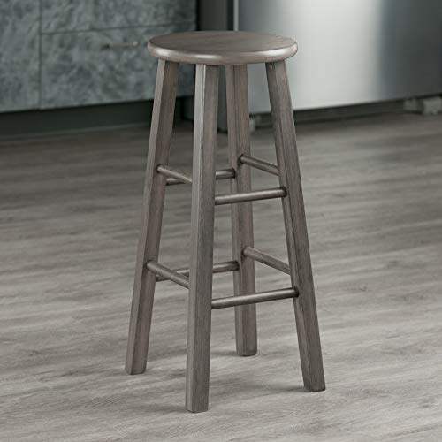 Winsome Ivy Bar Stool, 29", Rustic Gray Finish