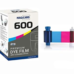 Magicard 600 Printer MB300YMCKO Color Ribbon - YMCKO - 300 Prints with Bodno Premium CR80 30 Mil Graphic Quality PVC Cards - Qty 300