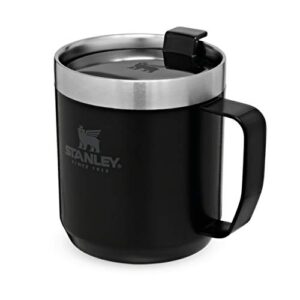 stanley classic legendary vacuum insulated tumbler-stainless steel camp mug, 1 count (pack of 1), matte black
