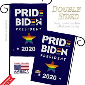 Joe Biden Flag 2020 Pride President Garden Flag 2pcs Pack Patriotic Vote Election United State American House Decoration Banner Small Yard Gift Double-Sided, 13"x 18.5", Thick Fabric