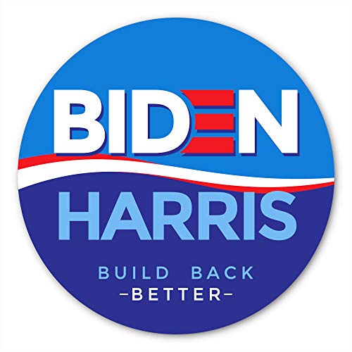 Biden Harris Build Back Better Sticker | Support President Joe and VP Kamala in 2024 with This Vinyl Decal for Your Laptop, Car Bumper, or Hydro-Flask (4 X 4 Inch)