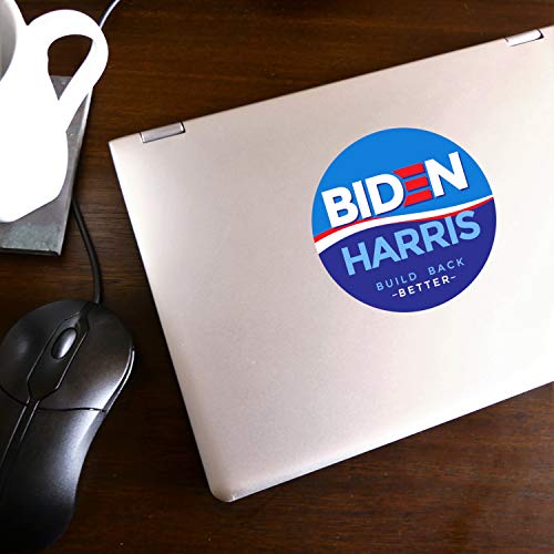 Biden Harris Build Back Better Sticker | Support President Joe and VP Kamala in 2024 with This Vinyl Decal for Your Laptop, Car Bumper, or Hydro-Flask (4 X 4 Inch)