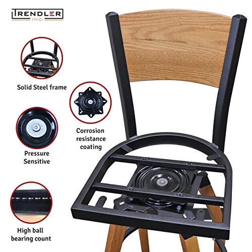 Trendler Bar Stool Swivel Plate Replacement - 7 Inch Square 3 Degree Pitch - 360 Degree Rotation - Commercial Grade Chair and Stool Replacement Parts - Made in USA