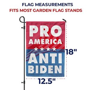 America Forever Pro America Anti Biden Garden Flag - 12.5 x 18 inches - Biden Not My President, Biden Sucks, Trump 2024, Keep America Great Yard Outdoor Decorative Double Sided Flag