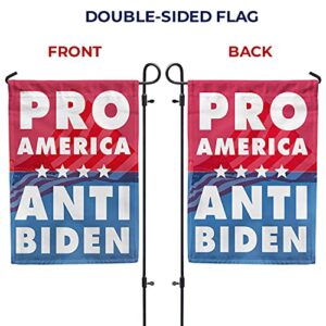 America Forever Pro America Anti Biden Garden Flag - 12.5 x 18 inches - Biden Not My President, Biden Sucks, Trump 2024, Keep America Great Yard Outdoor Decorative Double Sided Flag