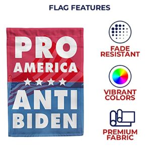 America Forever Pro America Anti Biden Garden Flag - 12.5 x 18 inches - Biden Not My President, Biden Sucks, Trump 2024, Keep America Great Yard Outdoor Decorative Double Sided Flag