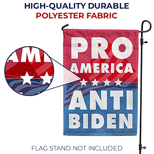 America Forever Pro America Anti Biden Garden Flag - 12.5 x 18 inches - Biden Not My President, Biden Sucks, Trump 2024, Keep America Great Yard Outdoor Decorative Double Sided Flag