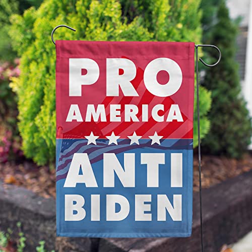 America Forever Pro America Anti Biden Garden Flag - 12.5 x 18 inches - Biden Not My President, Biden Sucks, Trump 2024, Keep America Great Yard Outdoor Decorative Double Sided Flag