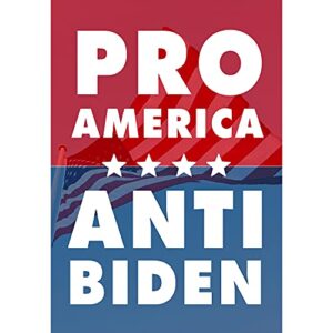 America Forever Pro America Anti Biden Garden Flag - 12.5 x 18 inches - Biden Not My President, Biden Sucks, Trump 2024, Keep America Great Yard Outdoor Decorative Double Sided Flag