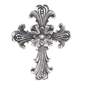 ardour 10 inch antique silver and black wall cross for home decor.metal hanging decorative crosses wall decor.cross for wall of crosses,religious home decor