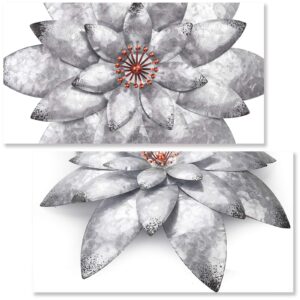 EASICUTI Bohemian Galvanized Metal Flower Wall Decor Metal Wall Art Decorations Hanging For Indoor Outdoor Home Bathroom Kitchen Dining Room Bedroom Living Room Or Wall Sculptures 12 Inch