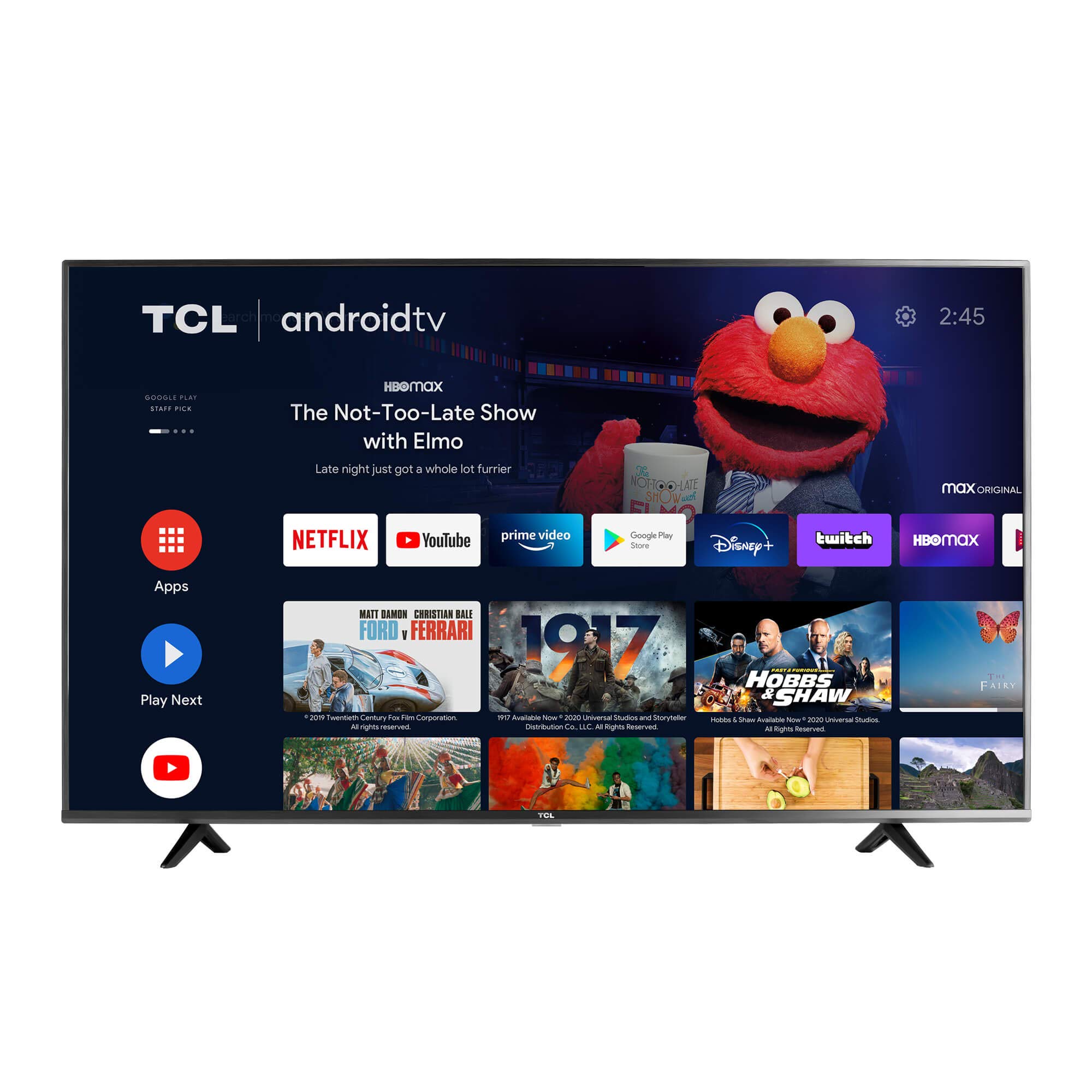 TCL 43-inch Class 4-Series 4K UHD HDR Smart Android TV - 43S434, 2021 Model