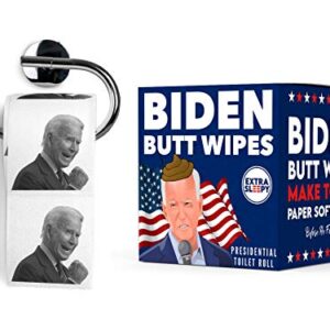 Joe Biden Toilet Paper - Funny Printed Loo Roll in Novelty Gift Box - Election Special Biden Butt Wipes