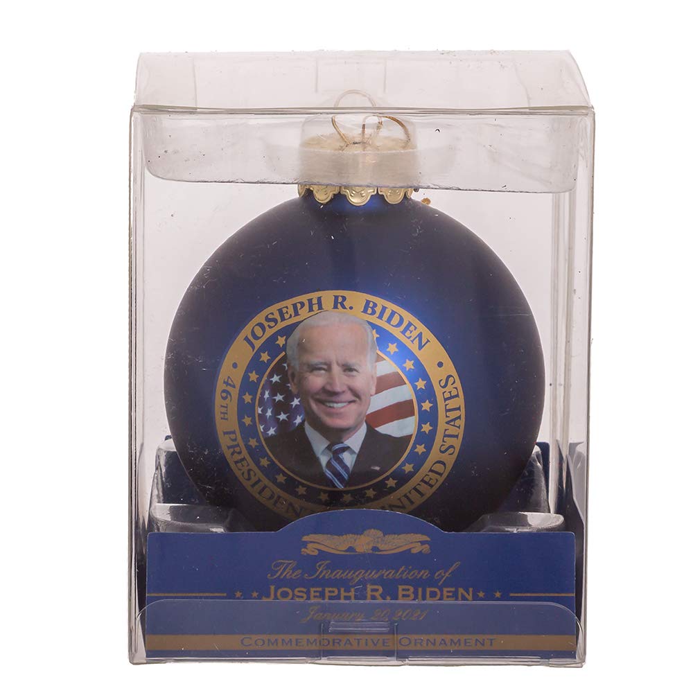 Kurt Adler C7758 80MM President Biden Ornament, Blue