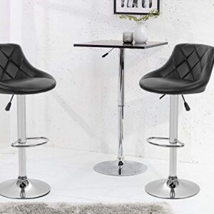 FDW Bar Stools Set of 2 Barstools Swivel Stool Height Adjustable Bar Chairs with Back PU Leather Swivel Bar Stool Kitchen Counter Stools Dining Chairs
