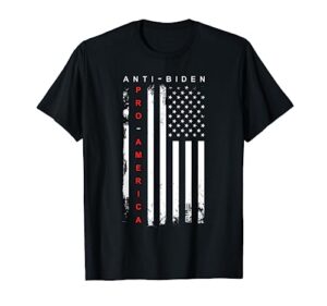 pro america anti biden flag usa impeach joe biden anti biden t-shirt